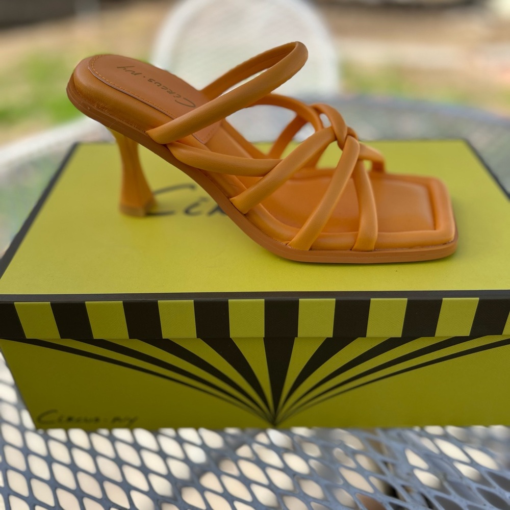 Circus by Sam Edelman Orange Heeled Sandals
